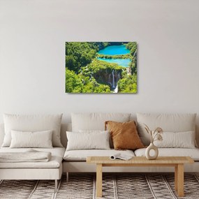 Sklenený obraz - Vodopády (70x50 cm)