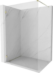 Mexen Lunar sprchová stena ľavá 60 x 200 cm, 8mm číre sklo, zlatá lesklá, 830-060-000-50-00-L