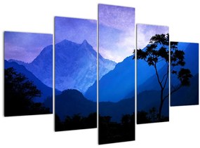 Obraz - Nočné nebo v Nepále (150x105 cm)
