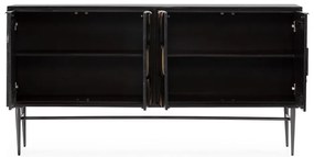 Čierna komoda z mangového dreva 175x90x40 cm Navya – MOME