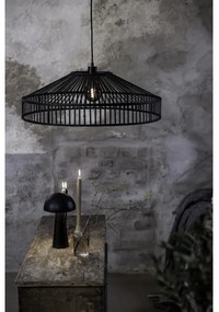 Markslöjd 108782 - Luster na lanku TAPA 1xE27/40W/230V čierna/bambus