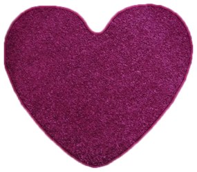 Vopi koberce Kusový koberec Eton Srdce fialový - 100x120 srdce cm