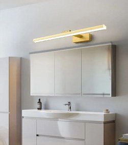 Toolight Toolight, LED kúpeľňové nástenné svietidlo nad zrkadlo 80cm 16W 4000K APP835-1W, zlatá, OSW-07013