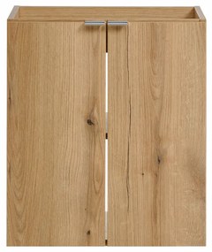 Závěsná skříňka pod umyvadlo Nova Oak s deskou 100 cm černá/dub evoke