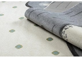 Detský kusový koberec Macko šedý 140x190cm