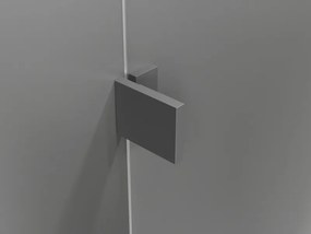 Mexen Lunar T výklopný sprchový kút pravý 120 x 120 cm, číre sklo, grafitová, 834T-120-120-95-00-P