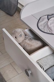 Zásuvková komoda Spencer - biela/šedá