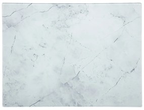 Doska na krájanie Glass Marble, biela, 40x30 cm