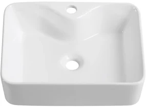 Cerano Lorenzo, keramické umývadlo na dosku 490x380x135 mm, biela lesklá, CER-CER-417167