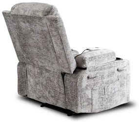 Masážne polohovateľné kreslo ARIEN sivý zamat - vintino.sk