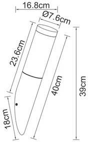 Globo 3157SW - Vonkajšie nástenné svietidlo so senzorom BOSTON 1xE27/15W/230V IP44