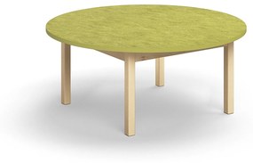 Stôl DECIBEL, Ø1200x530 mm, akustické linoleum - zelená