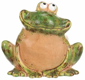 Keramická záhradná dekorácia Žaba, 13 x 10 x 12 cm, 10 cm