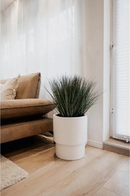 Kvetináč ESCADA, sklolaminát, výška 40 cm, biely mat