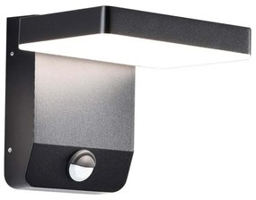 LED Vonkajšie nástenné svietidlo so senzorom LED/17W/230V 3000K čierna