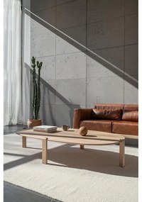 Konferenčný stolík z dubového dreva v prírodnej farbe 100x180 cm Kulin – Gazzda