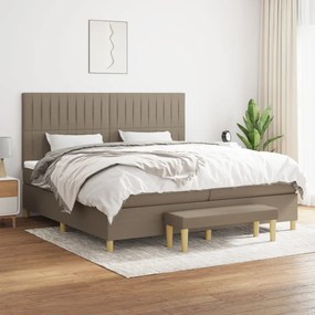 Boxspring posteľ s matracom sivohnedý 200x200 cm látka 3137345