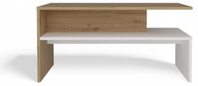 Konferenční stolek Boston 90 cm dub artisan/bílý