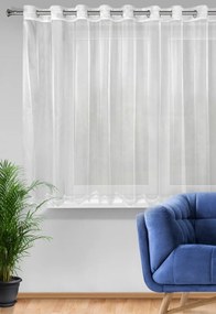 ZÁCLONA NA KRÚŽKOCH ELLIE 350X145 CM BIELA