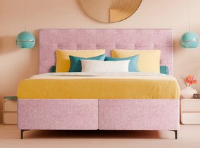 Posteľ s úložným priestorom Dora 180x200 cm, ružová látka