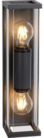 Lucide 27885/02/30 - Vonkajšie nástenné svietidlo CLAIRE 2xE27/15W/230V IP54 LC3849