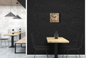 Drevené hodiny s nápismi coffe
