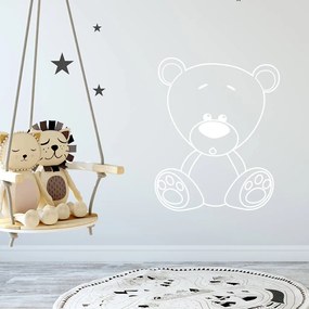 Veselá Stena Samolepka na stenu na stenu Macko Farba: černá