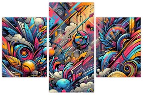 Obraz - Pestrofarebné graffiti (90x60 cm)