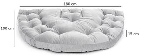 Designové křeslo KIKU LARGE šedé