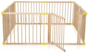 2Kids Toys - Detská drevená ohrádka XXL 210x210 cm béžová