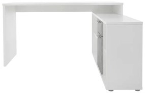 Kondela PC stôl, NOE NEW, biela/betón
