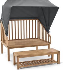 Plážové kreslo prémiovej kvality so strieškou na ochranu proti slnku