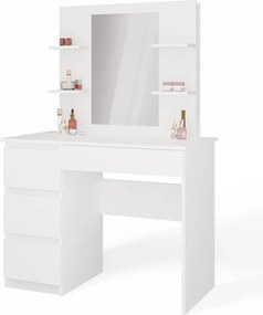 Toaletný stolík Marina Mijas 98,4 cm biely ľavý