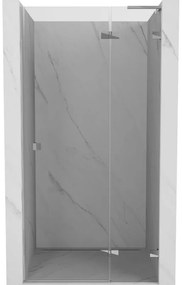 Mexen, Mexen Lunar L sklápacie pravé sprchové dvere 115 cm, transparentné, chróm - 834L-115-000-01-00-P