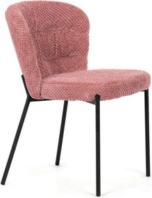 Jedálenská stolička bouclé, ružová CT-W1077 PINK2