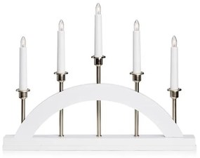 Markslöjd 705832 - Vianočný svietnik BRIDGE 5xE10/3W/230V biela