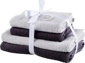 XXXLutz SADA FROTÉ UTERÁKOV, sivá Bugatti - Kúpeľňový textil - 003355101503