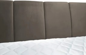 Posteľ boxspring Fresco 180x200 cm, svetlo hnedá látka