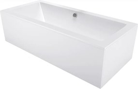 Mexen Cube obdĺžniková vaňa 180 x 80 cm s krytom, biela - 55051808000X