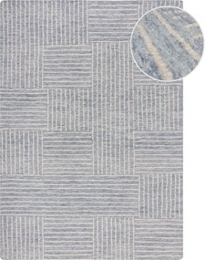 Flair Rugs, Kusový koberec Memphis Abstract Check Blue, 160x230, modrá, obývacia izba