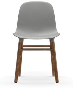 Stolička Form Chair – sivá/orech