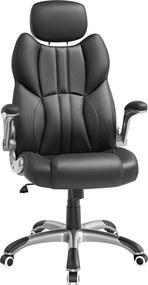 Luxusné kancelárske kreslo, kancelárska ergonomická stolička, čierna
