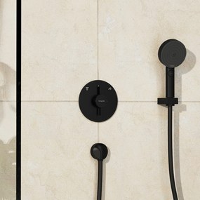 Hansgrohe DuoTurn S, batéria pod omietku pre 2 spotrebiče, čierna matná, HAN-75418670