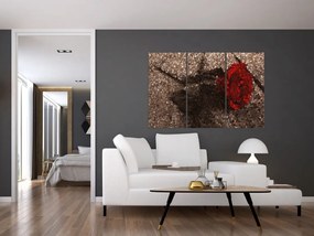 Abstraktný obraz ruže na stenu - obraz