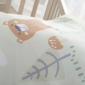Svetlozelené bavlnené detské obliečky do postieľky 80x80 cm Woodland Buddies – Roba