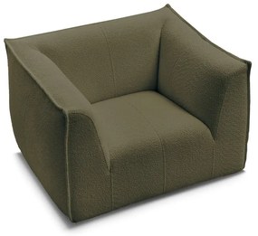 Zelené kreslo z textílie buklé Giorgia – Bobochic Paris