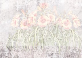 Sklenený obraz - Freska ľalií (70x50 cm)