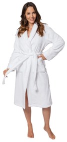Tutumi Tutumi, dámsky župan Queen s golierom L/XL, biela-zlatá, SZL-05698