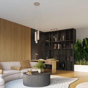 Nástenné svietidlo Karbon, 1x tmavobéžové hliníkové tienidlo, (20 cm)