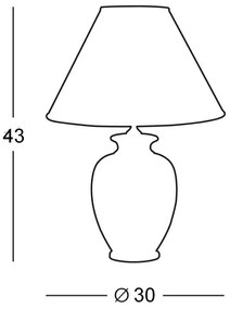 Kolarz A1340.70 - Stolná lampa CHIARA 1xE27/100W/230V biela pr. 30 cm